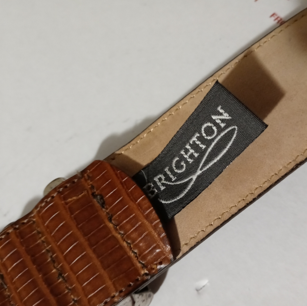 ππ΄Brighton Vintage Leather Beltπ‘π‘ πΊπΈ πΊπ²Size M Women,#47607,Made In U.S.A - Picture 4 of 16